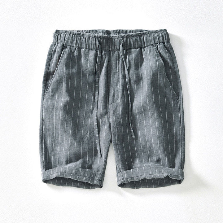 Lido Pinstripe Linen Shorts