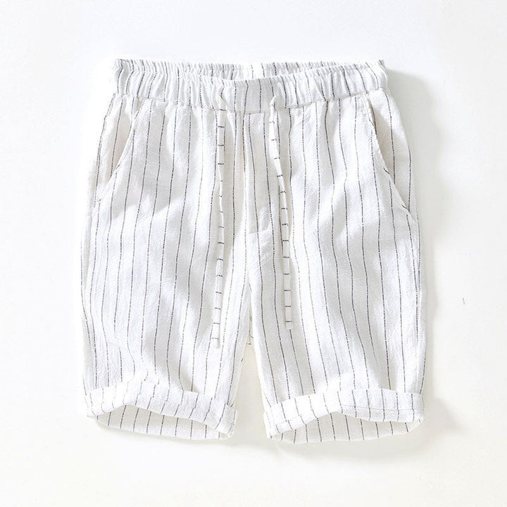 Lido Pinstripe Linen Shorts