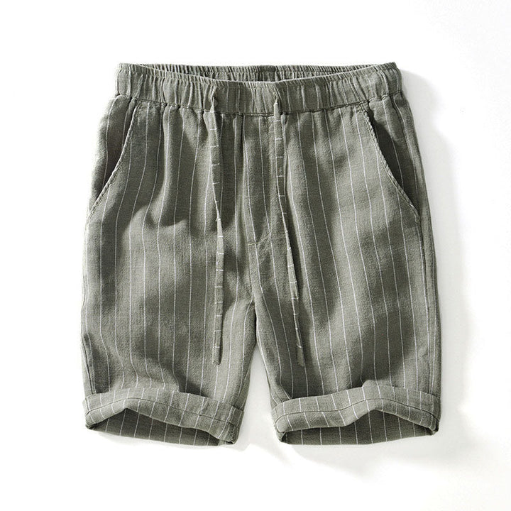 Lido Pinstripe Linen Shorts