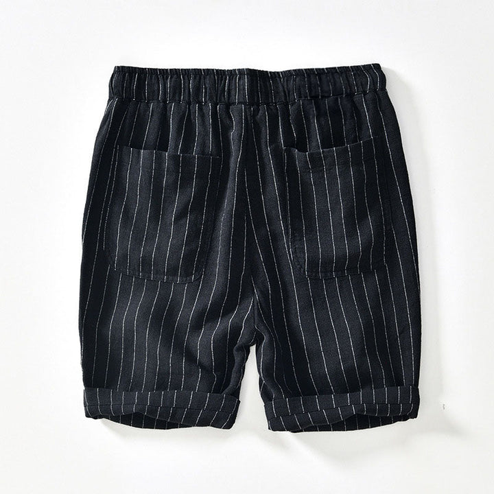 Lido Pinstripe Linen Shorts