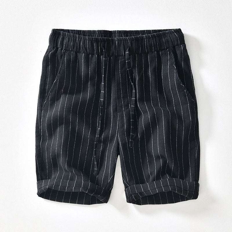 Lido Pinstripe Linen Shorts
