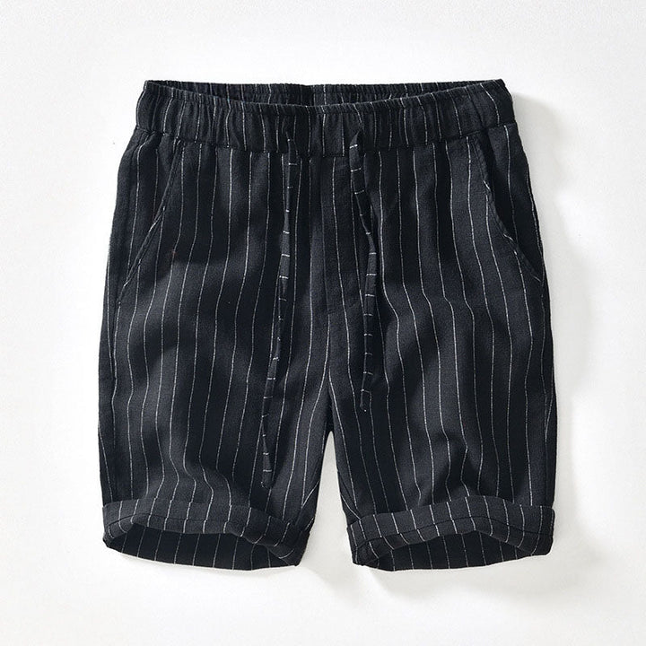 Lido Pinstripe Linen Shorts