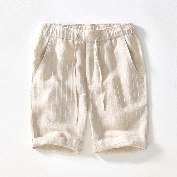 Lido Pinstripe Linen Shorts