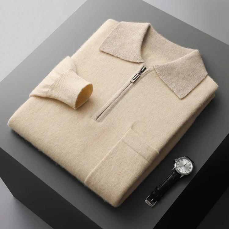Venezia Cashmere Zip Polo