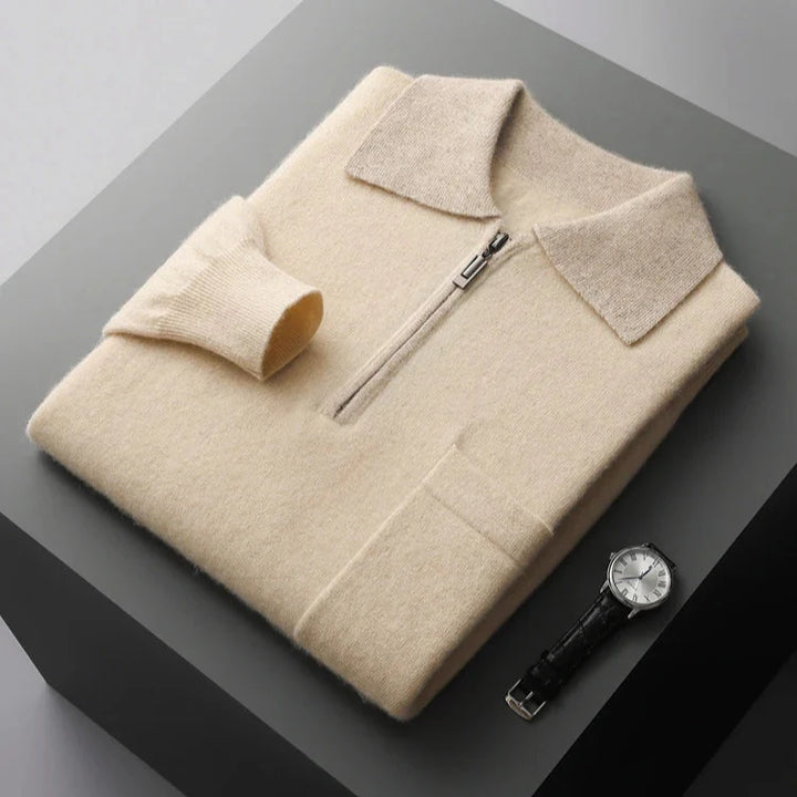 Venezia Cashmere Zip Polo