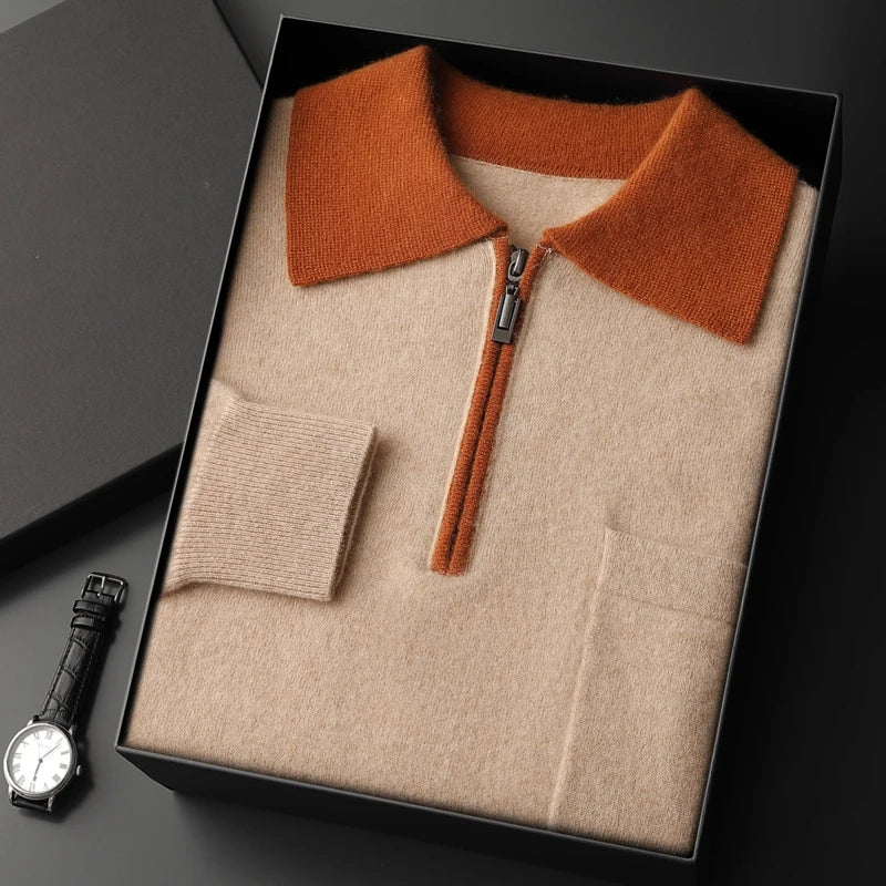 Venezia Cashmere Zip Polo