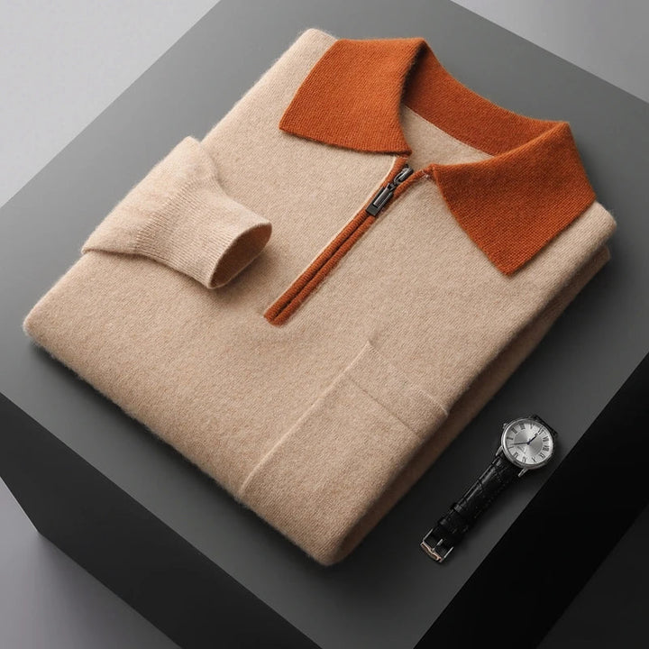 Venezia Cashmere Zip Polo