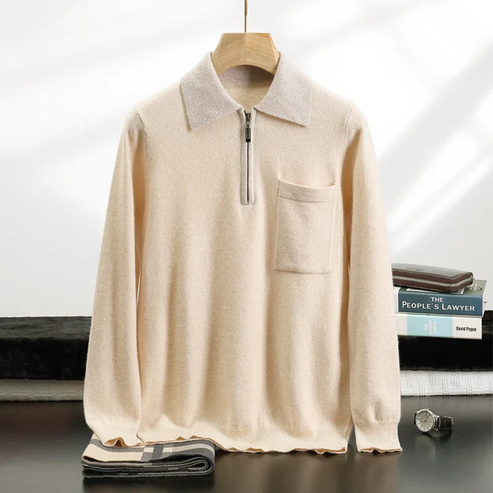 Venezia Cashmere Zip Polo