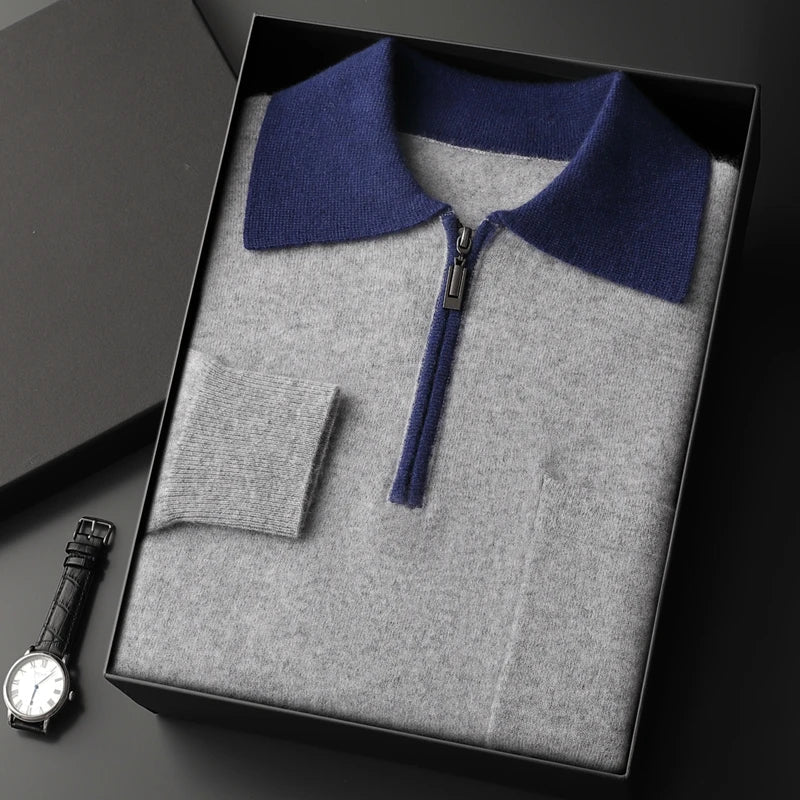 Venezia Cashmere Zip Polo