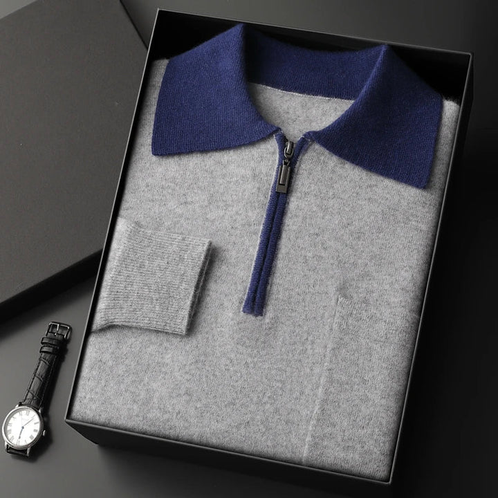 Venezia Cashmere Zip Polo