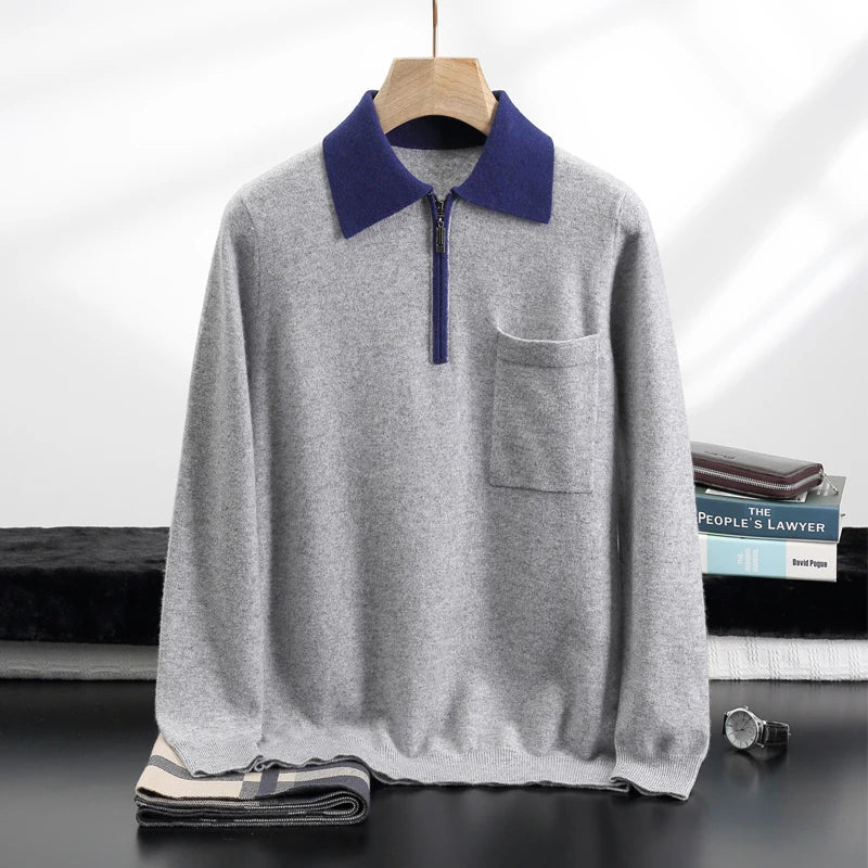Venezia Cashmere Zip Polo