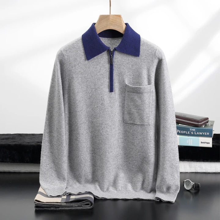 Venezia Cashmere Zip Polo