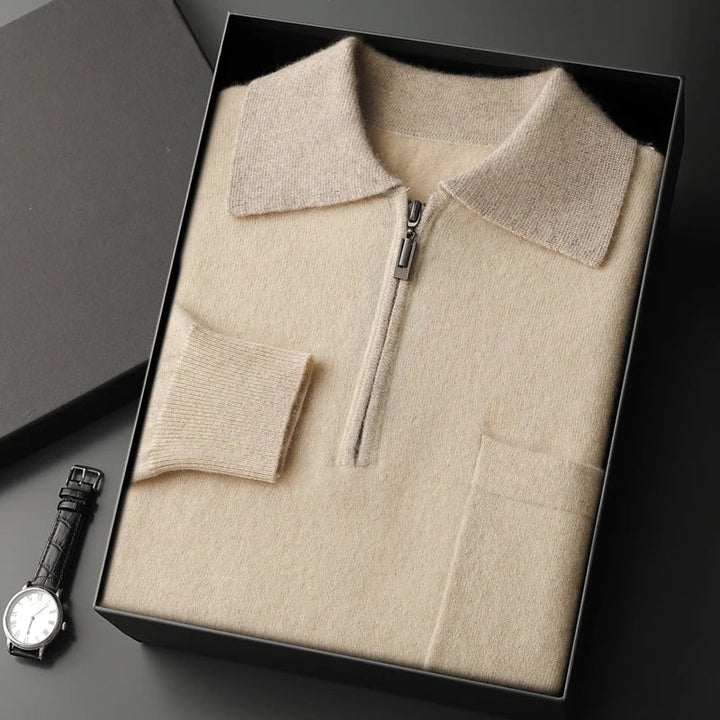 Venezia Cashmere Zip Polo