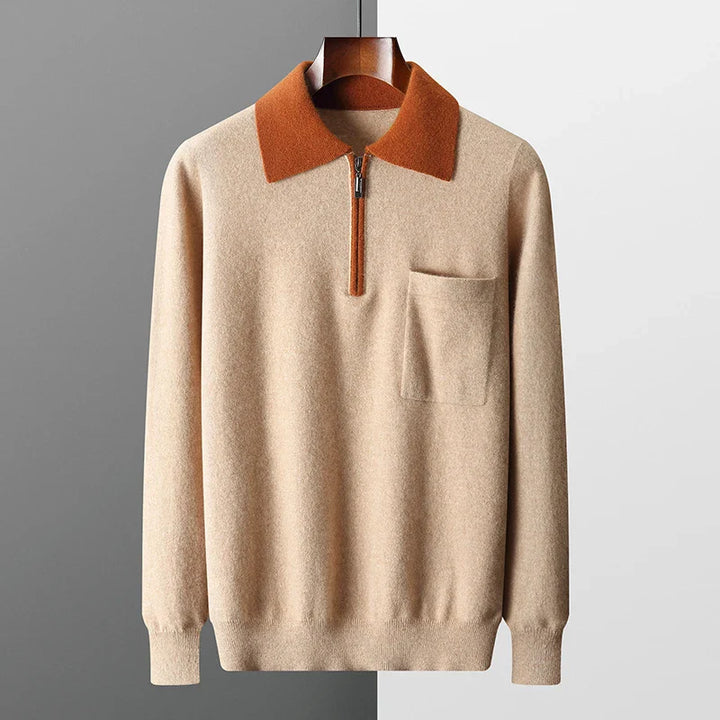 Venezia Cashmere Zip Polo