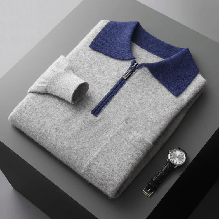 Venezia Cashmere Zip Polo
